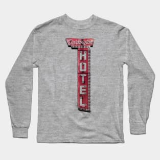 Darlington Hotel Chicago Vintage Neon Marquee Long Sleeve T-Shirt